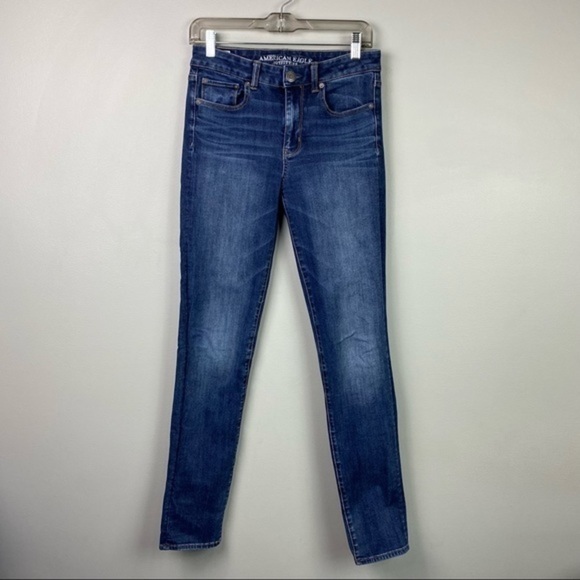 American Eagle Hi-Rise Straight Leg Jeans 6 Long - Picture 1 of 6